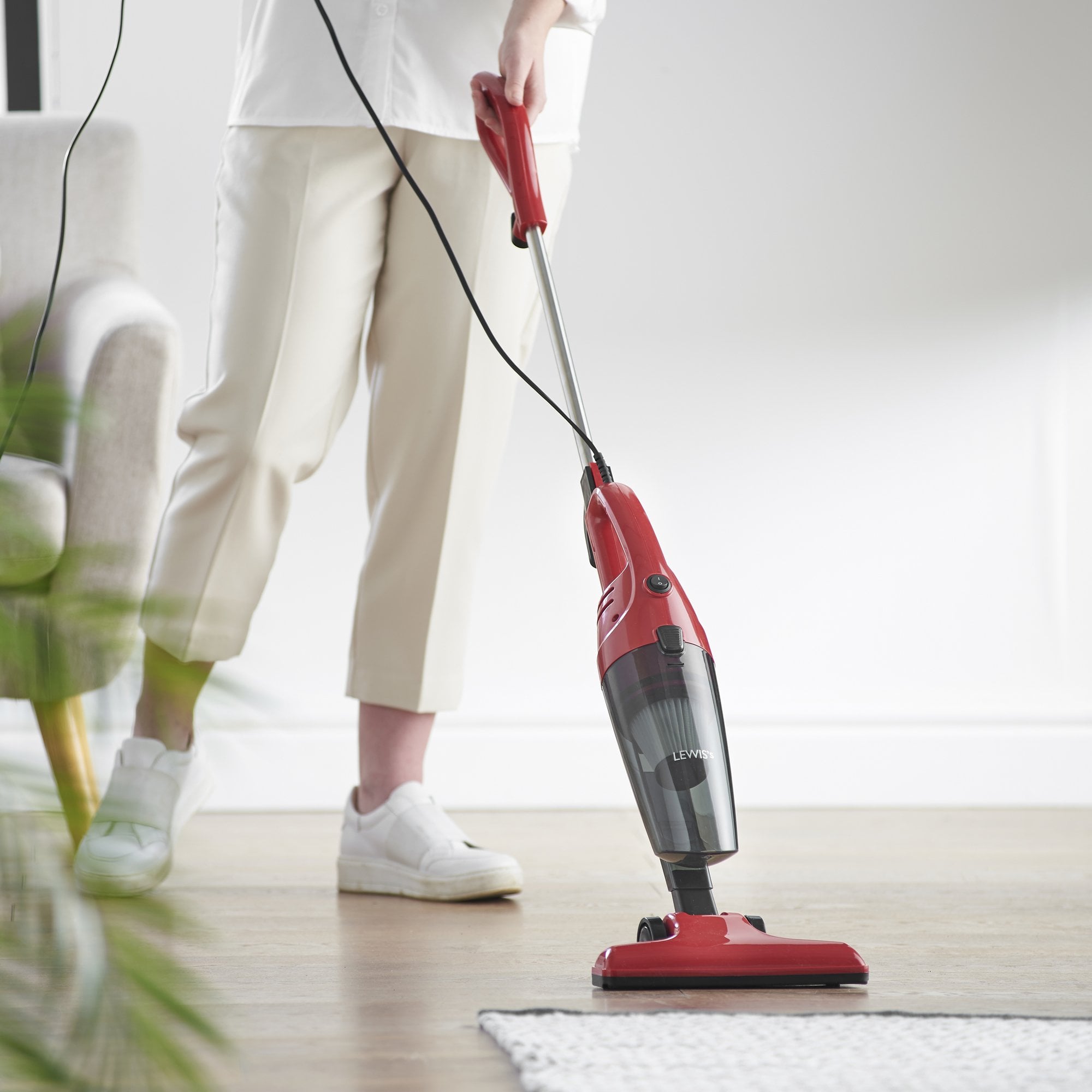 2-in-1 Upright-Handheld Vacuum sold Cleaner- Red