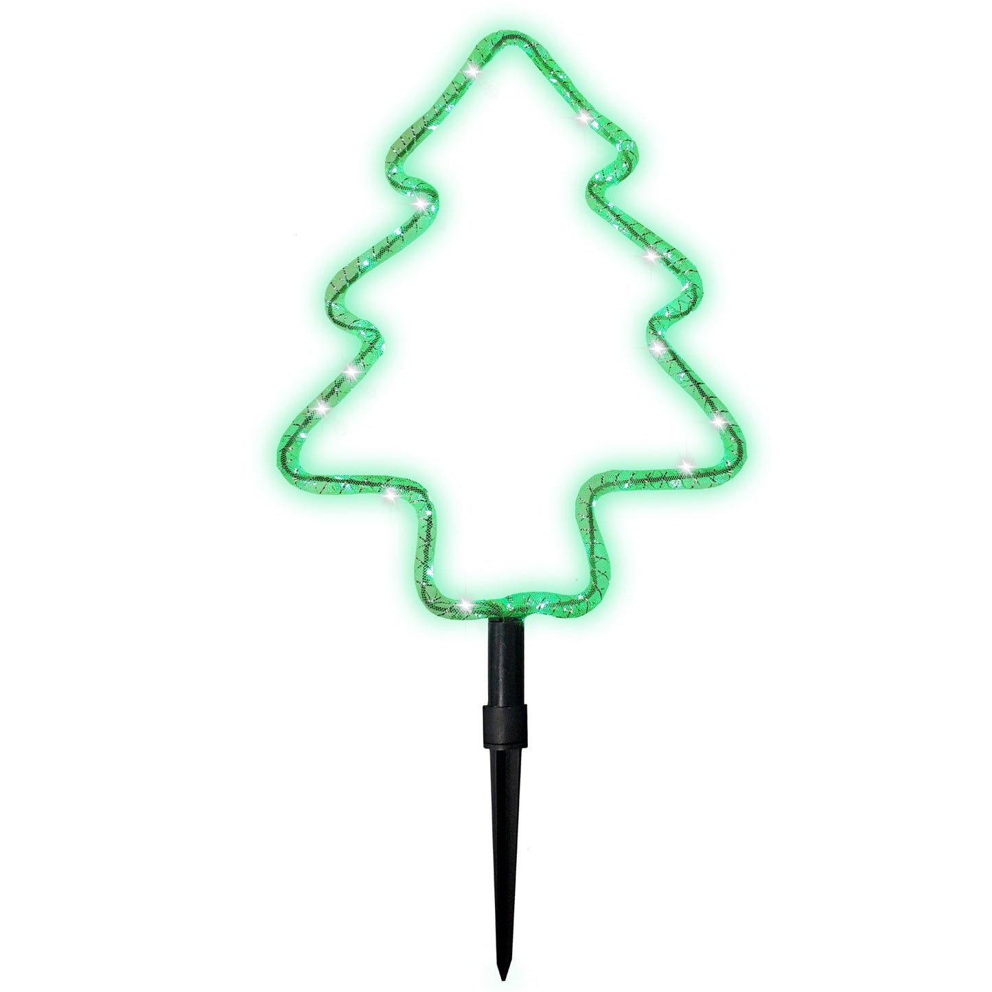 Christmas Sparkle Outdoor Stakes Christmas Tree - 4 Pack Mains Powered