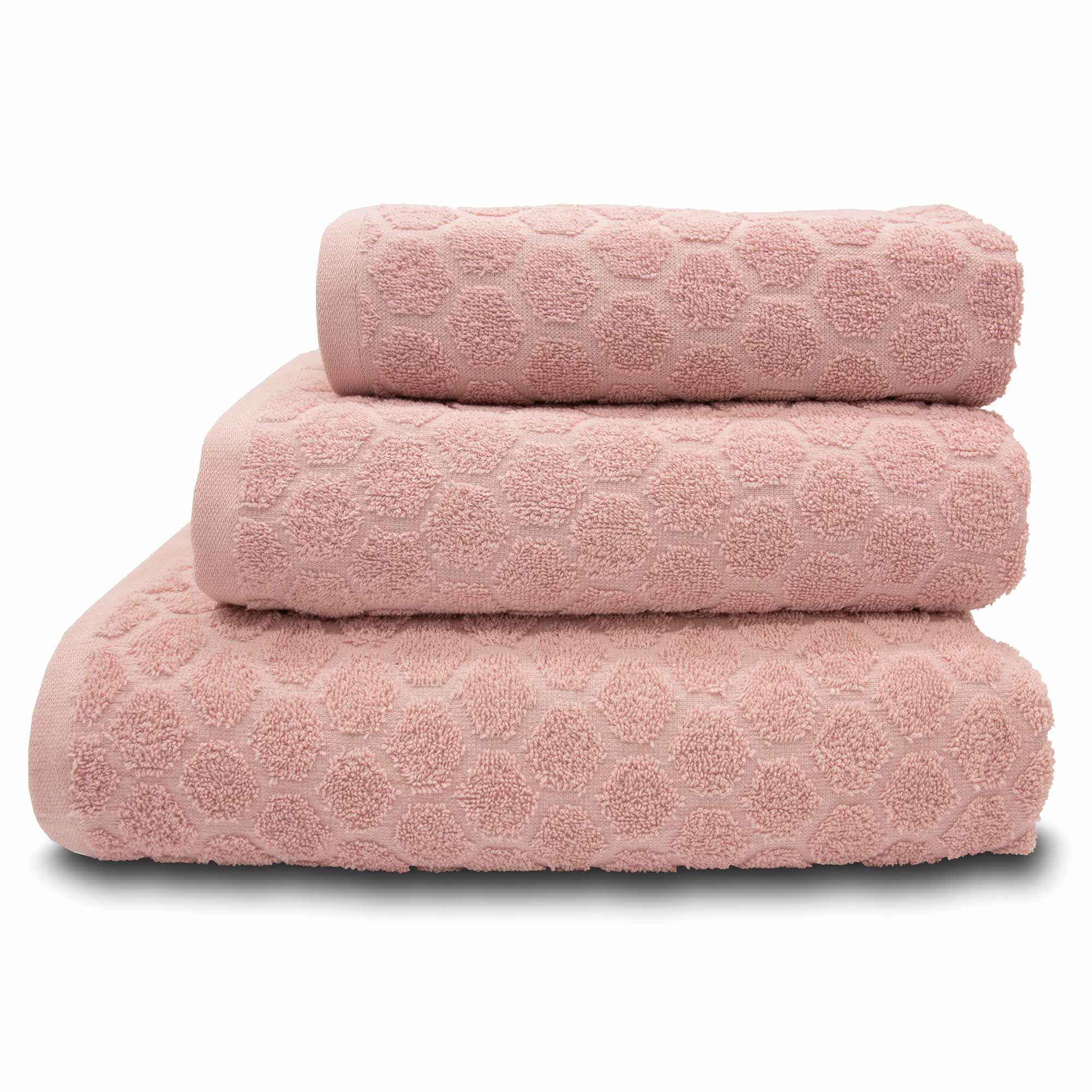 Pink discount patterned towels